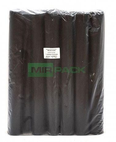 Мешки для мусора 240 литров, 35 мкм, ПВД, в рулоне 10 шт, черные - 2х слойные, обезличенные - Вид 4